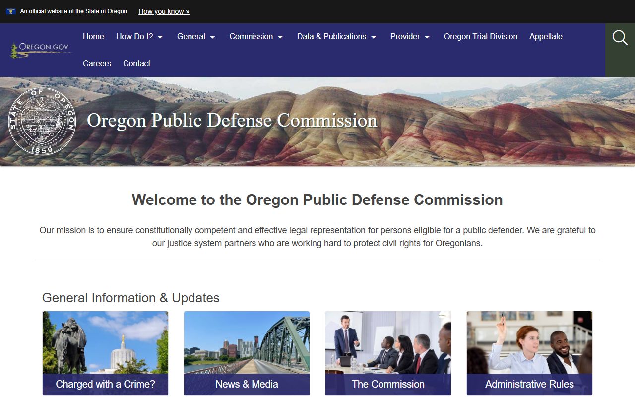 Yamhill County criminal court records Oregon Public Defense Commission source