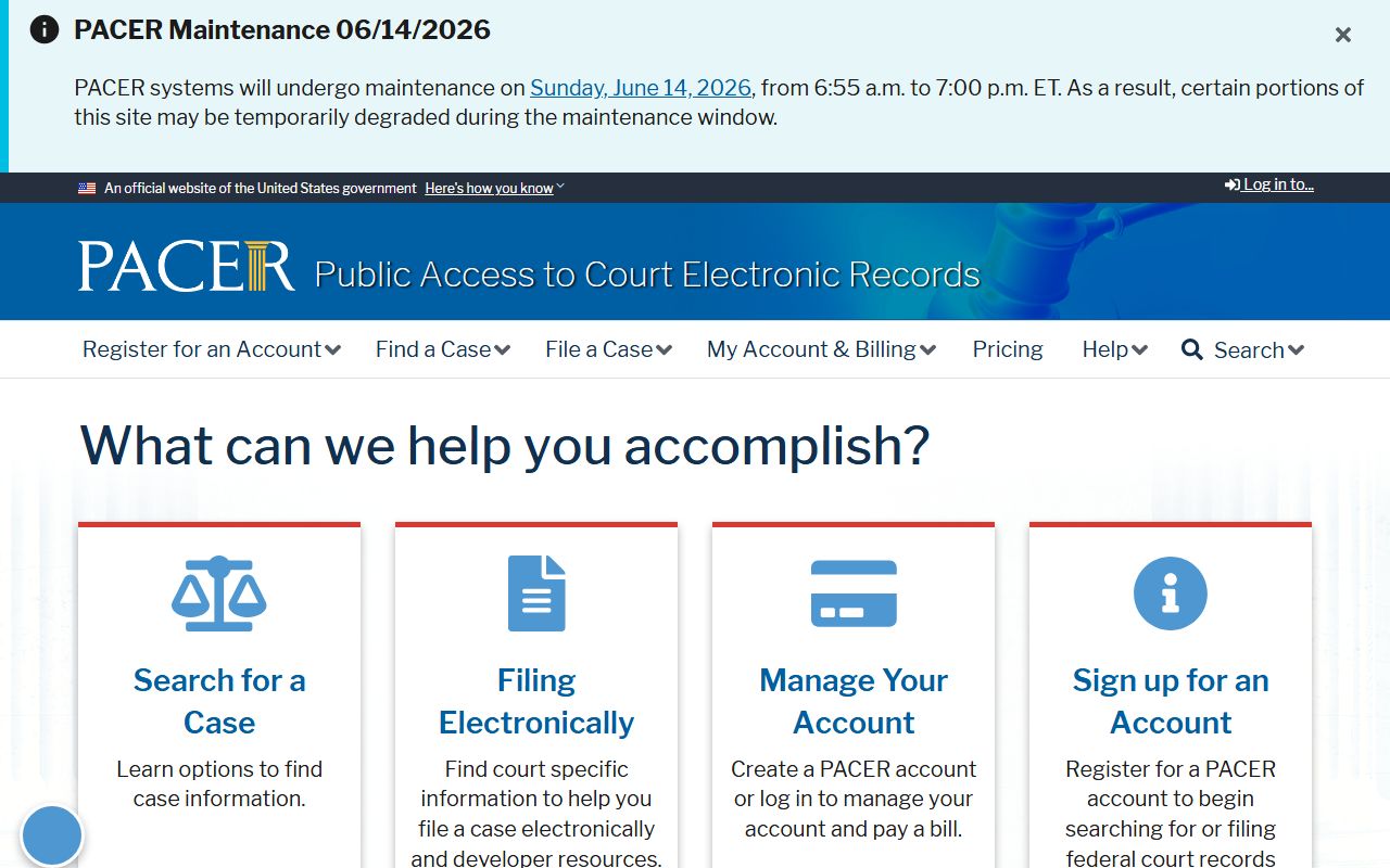 Yamhill County Circuit Court records compared with PACER federal records access