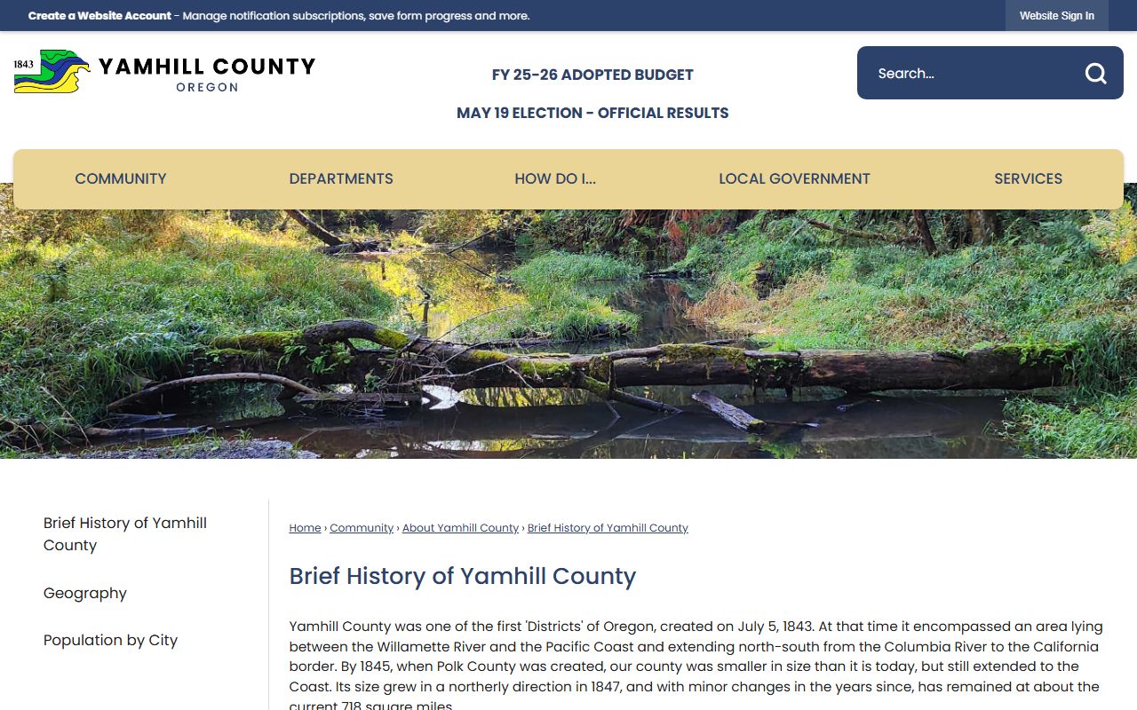 Yamhill County probate records courthouse history source
